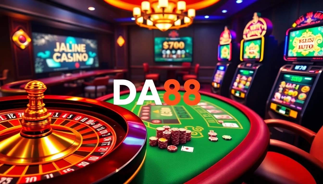 Play at DA88's exciting online casino with vibrant slots and roulette.