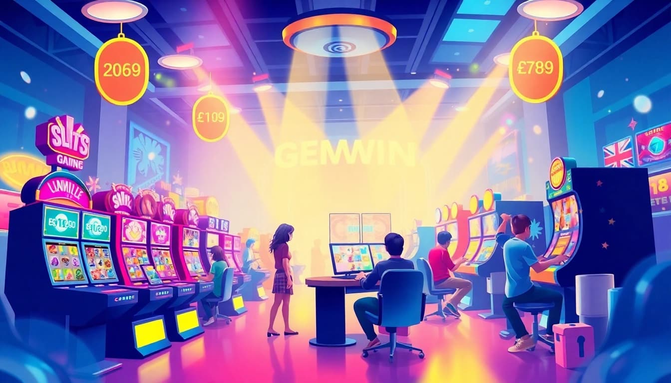 Experience the excitement of Gemwin's diverse gaming offerings in a vibrant online gaming environment.