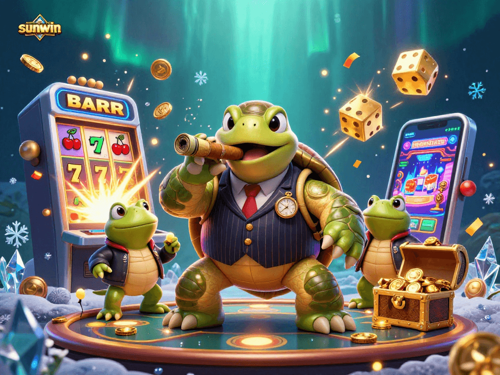 Experience thrilling gameplay at sunwin with lively characters and vibrant casino elements exploding with action.