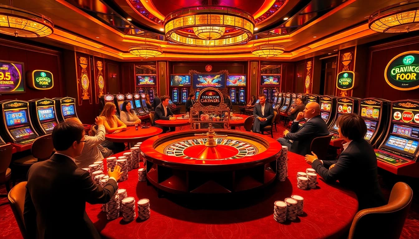 Experience the excitement of go8 gambling at a luxurious casino with roulette and poker.