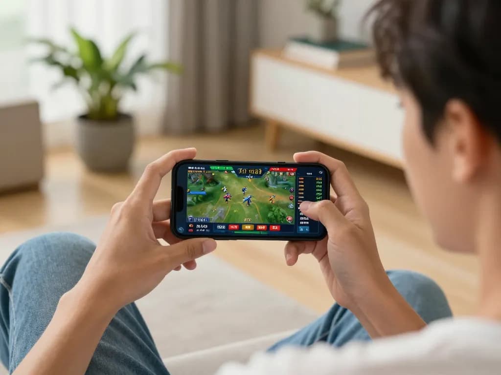 Engaged user on link xo88 placing sports bets on a smartphone at home with excited expressions.