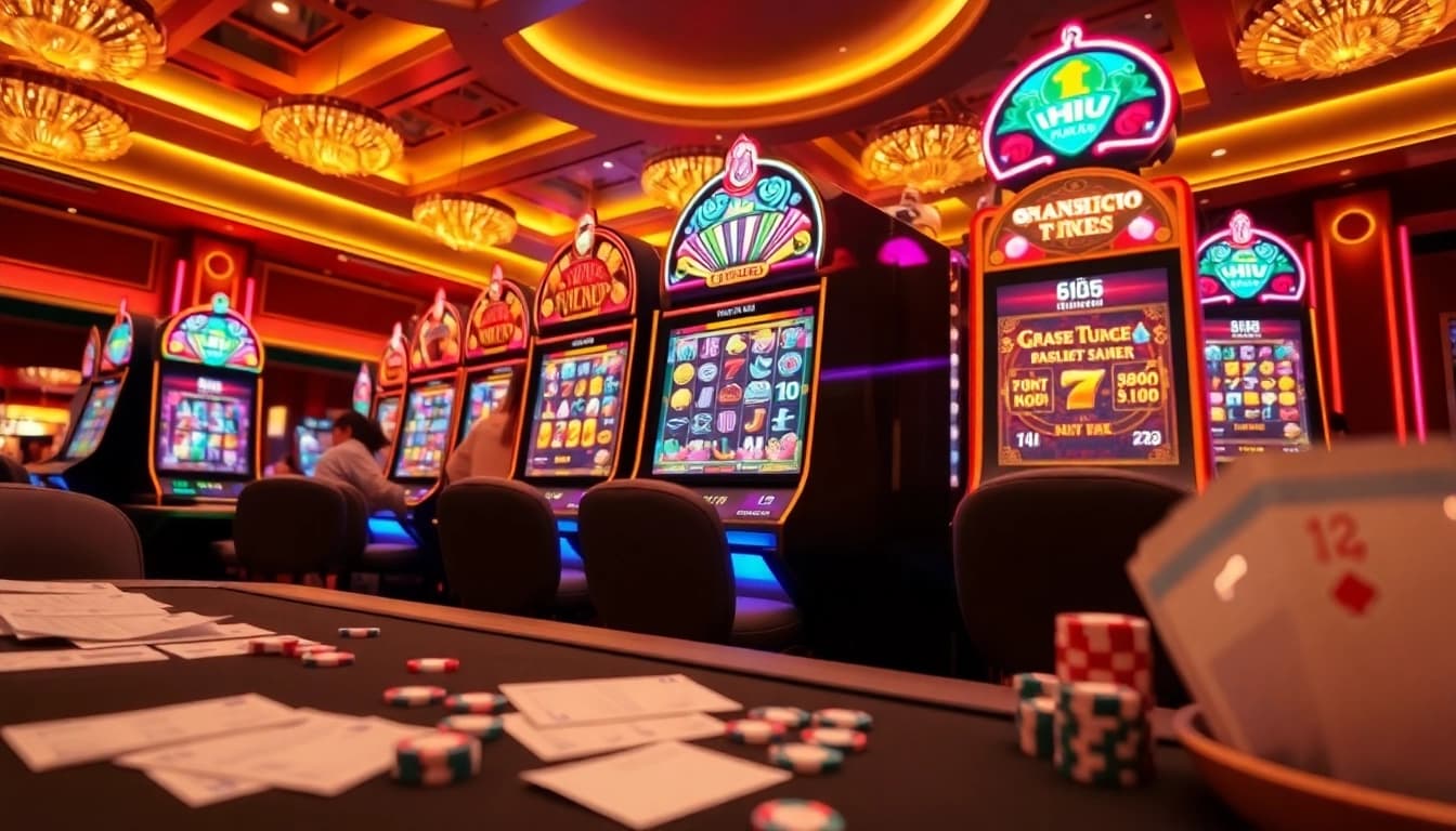 Experience the excitement of Nổ Hũ with vibrant slot machines and thrilling jackpots.
