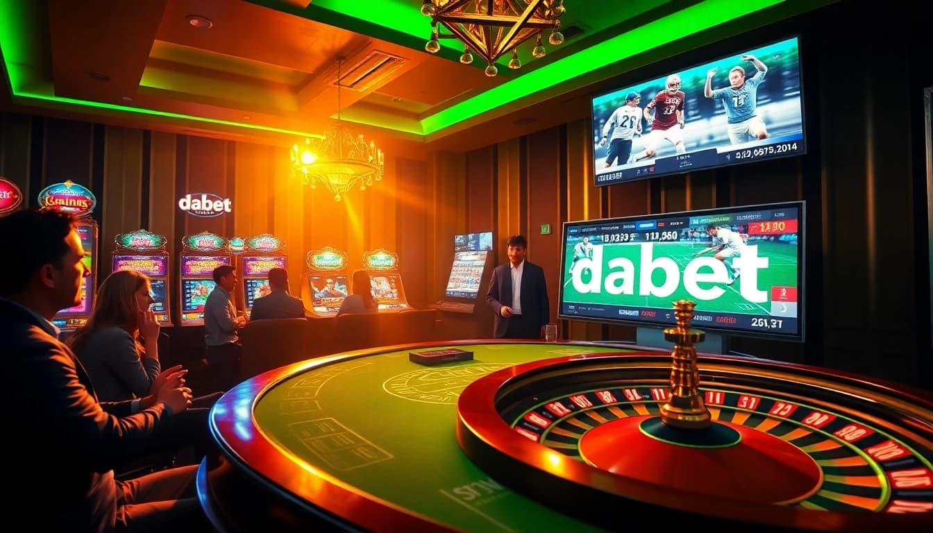 Dabet offers players an exhilarating online casino experience with vibrant tables, slots, and interactive screens.