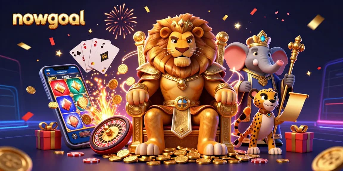 Experience the excitement of live betting on nowgoal with dynamic 3D casino visuals and characters.
