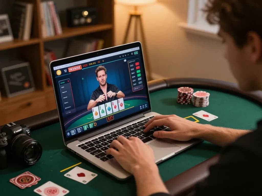 Engaging with tr88 online casino games while strategizing bankroll management at home.