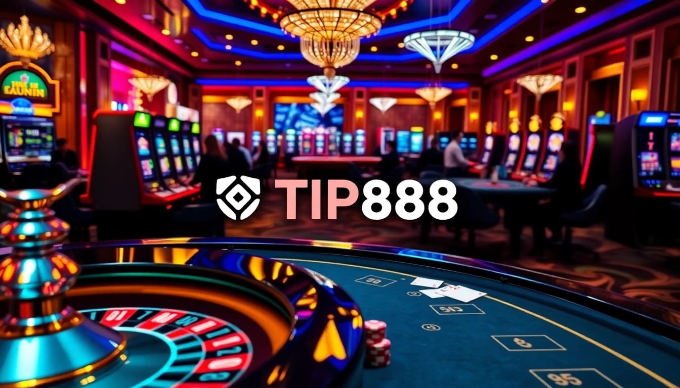 Experience the excitement of TIP88 casino with vibrant tables, chips, and interactive games.