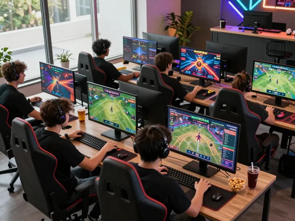 Exciting online gaming experience with TR88, featuring enthusiastic gamers enjoying various gaming sessions in a modern digital environment.