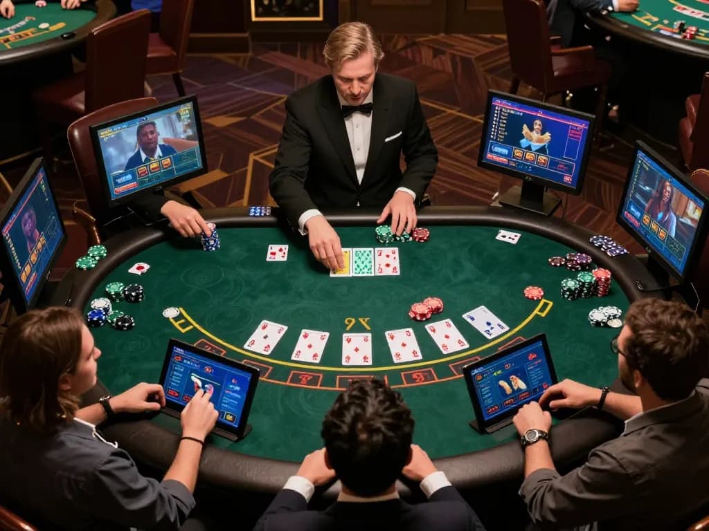 Players engage in exciting online blackjack gameplay at DA88, showcasing strategy and fun.