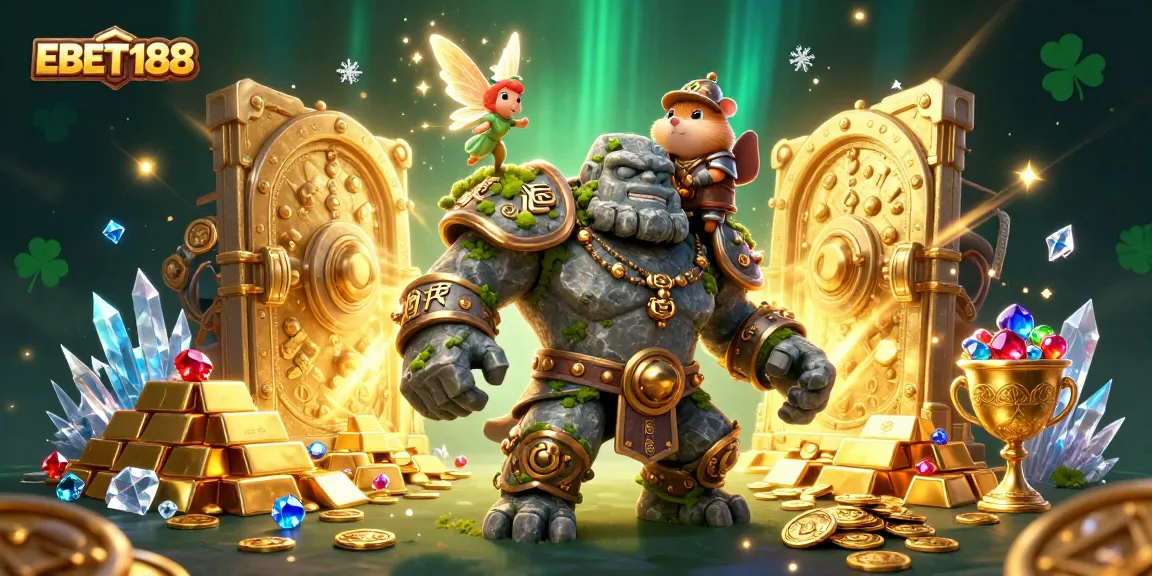 Experience thrilling wins and excitement with EBET188's lively gaming scene filled with treasures and magic.