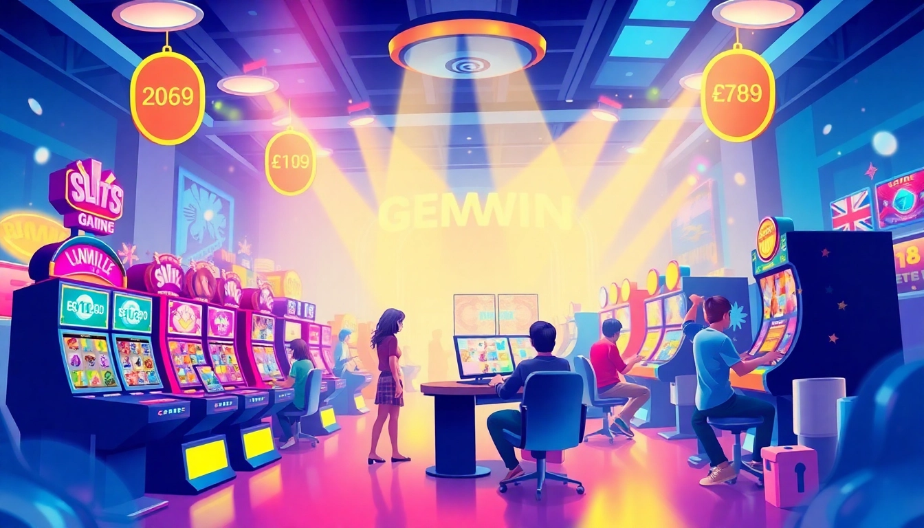 Experience the excitement of Gemwin's diverse gaming offerings in a vibrant online gaming environment.