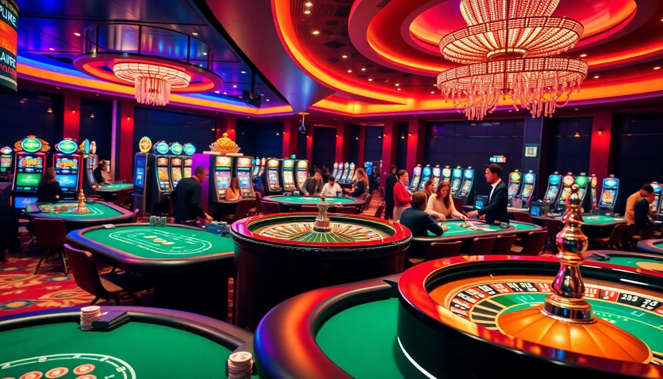 Gambling excitement at XX88 casino with vibrant gaming tables and lively players.