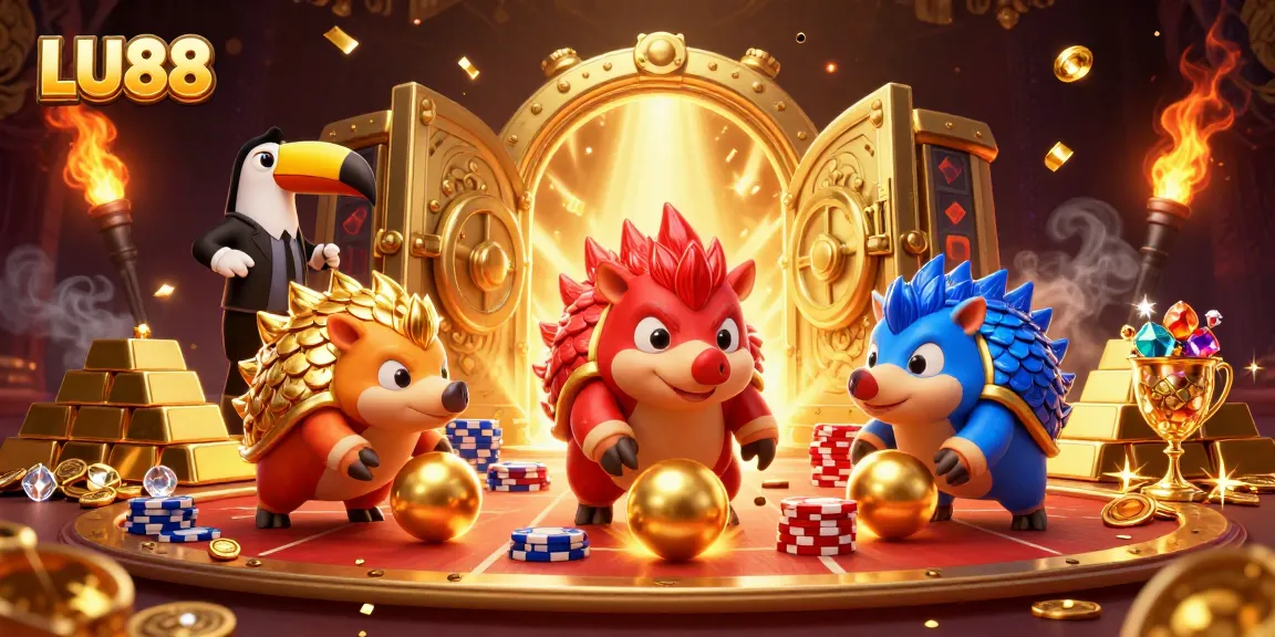 Play exciting games at LU88 with vibrant pangolins and dazzling golden treasures.