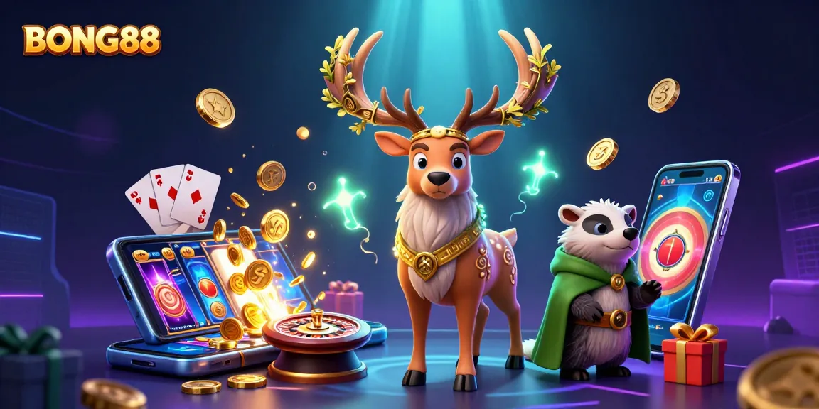BONG88 enhances your gaming experience with immersive 3D illustrations of epic casino adventures.