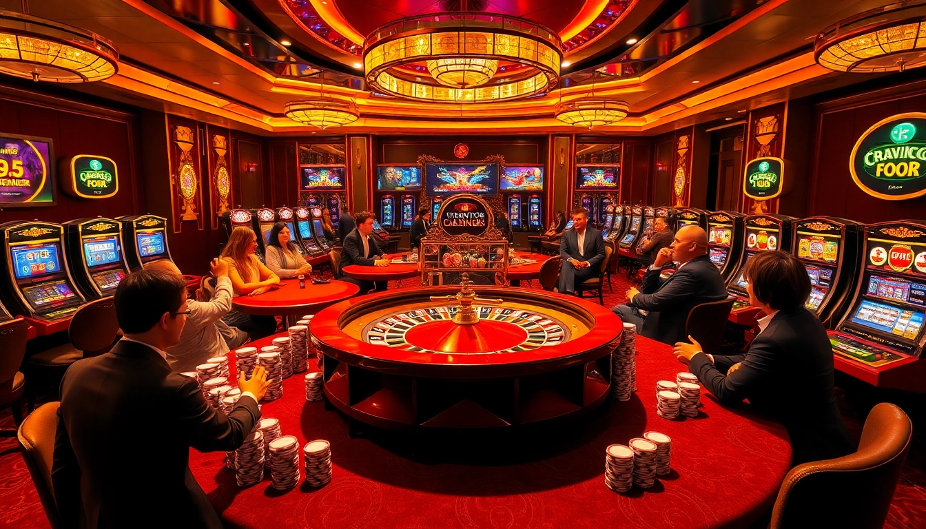 Experience the excitement of go8 gambling at a luxurious casino with roulette and poker.