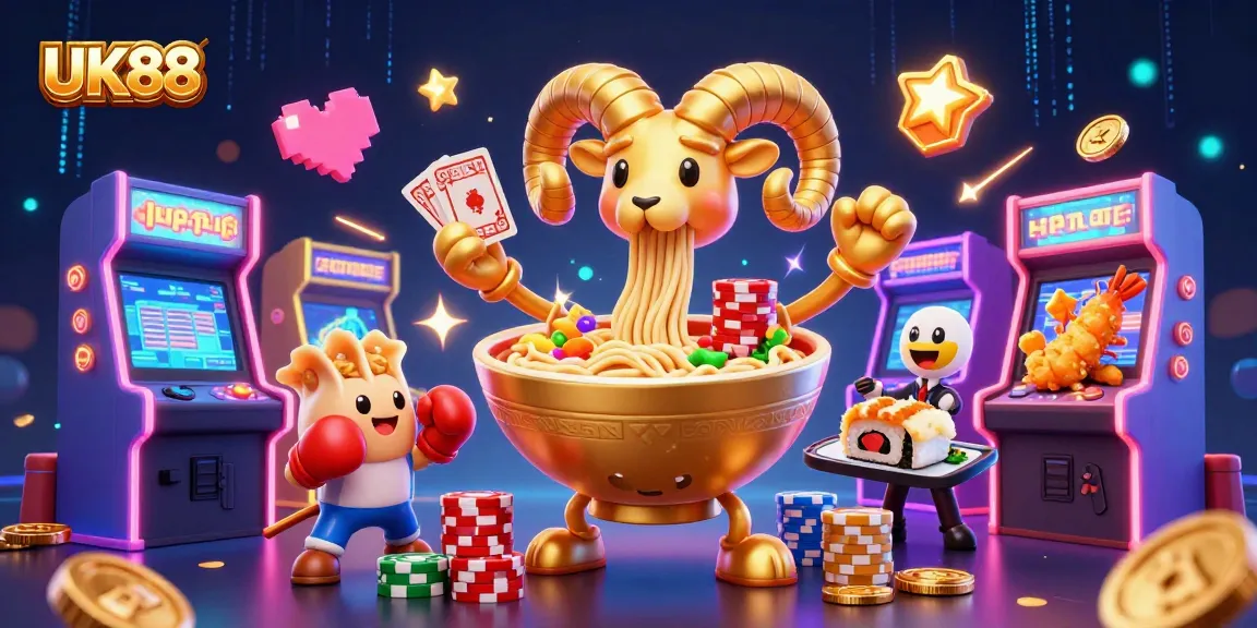 Engage with thrilling wins at UK88, featuring dynamic gaming characters in a vibrant casino atmosphere.