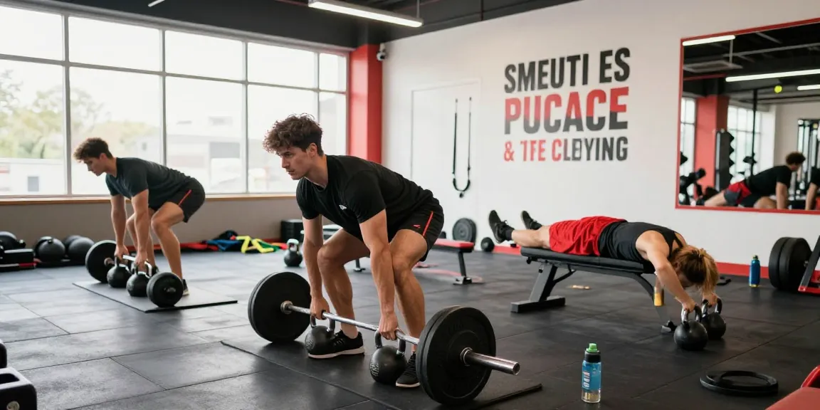 Steroide Boutique - Engaged athletes training intensively in a vibrant gym, showcasing dedication and strength.
