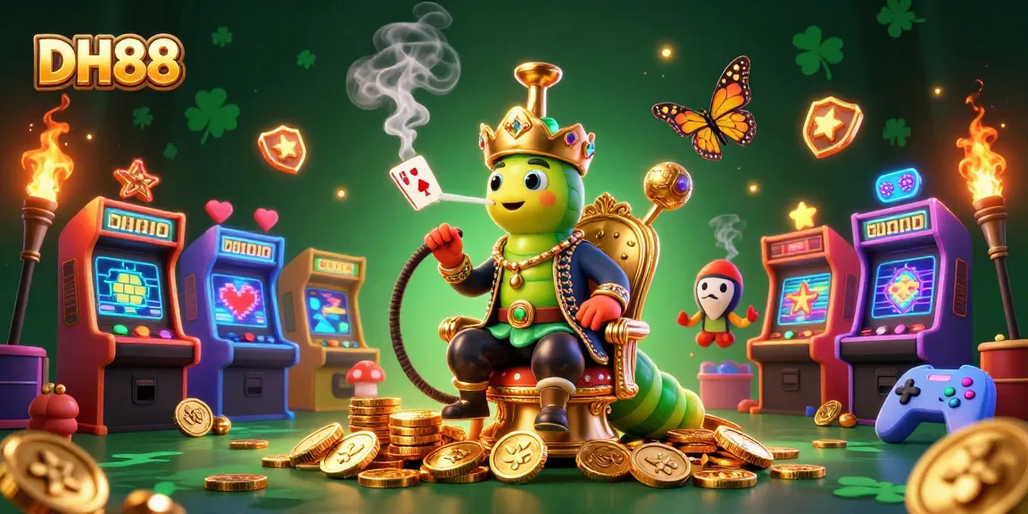 Engage with DH88's mesmerizing gambling universe through colorful 3D cartoon digital illustration.