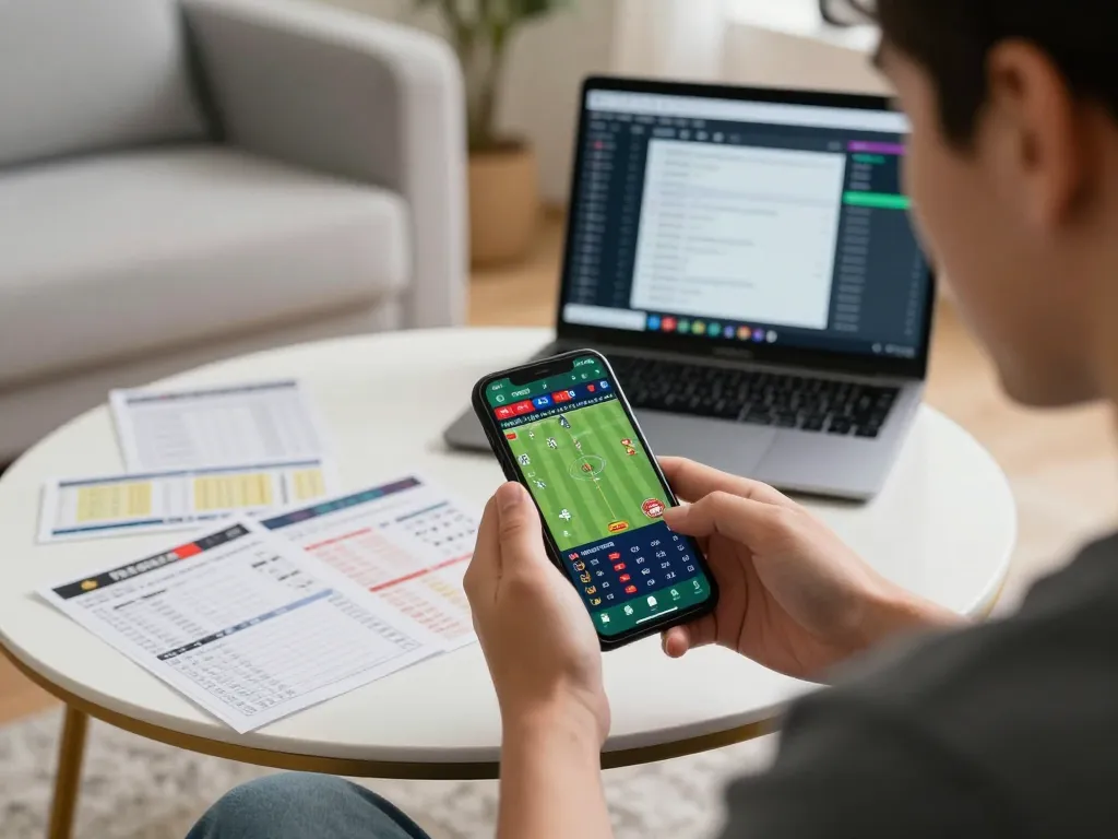 cm88z user placing live bets on smartphone during an exciting sports match