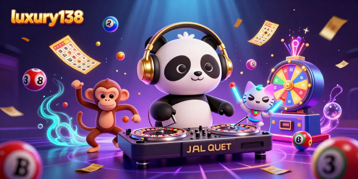 Enjoy thrilling gaming experiences with luxury138 in a vibrant and energetic casino-themed illustration.