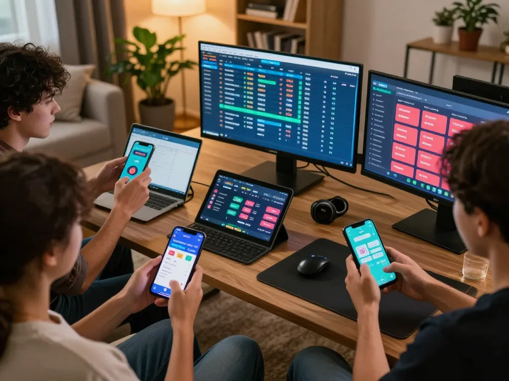 TA88 users engaging with betting apps on their phones, enjoying the thrill of live sports gambling