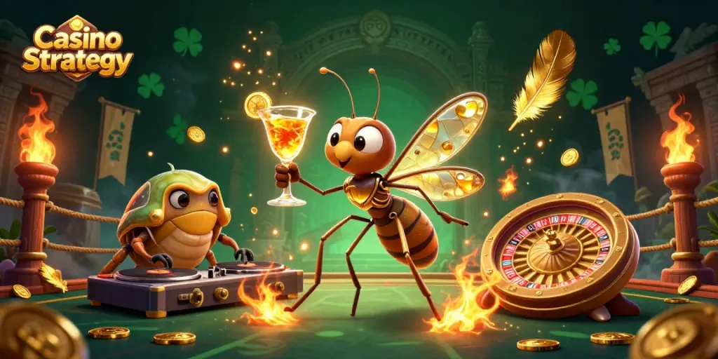 Engage with Casino Strategy through thrilling casino elements and a vibrant 3D scene.