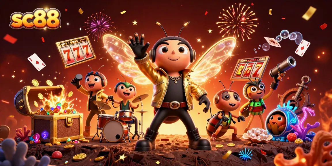 Experience sc88's thrilling jackpot action with cartoon characters and vibrant casino elements