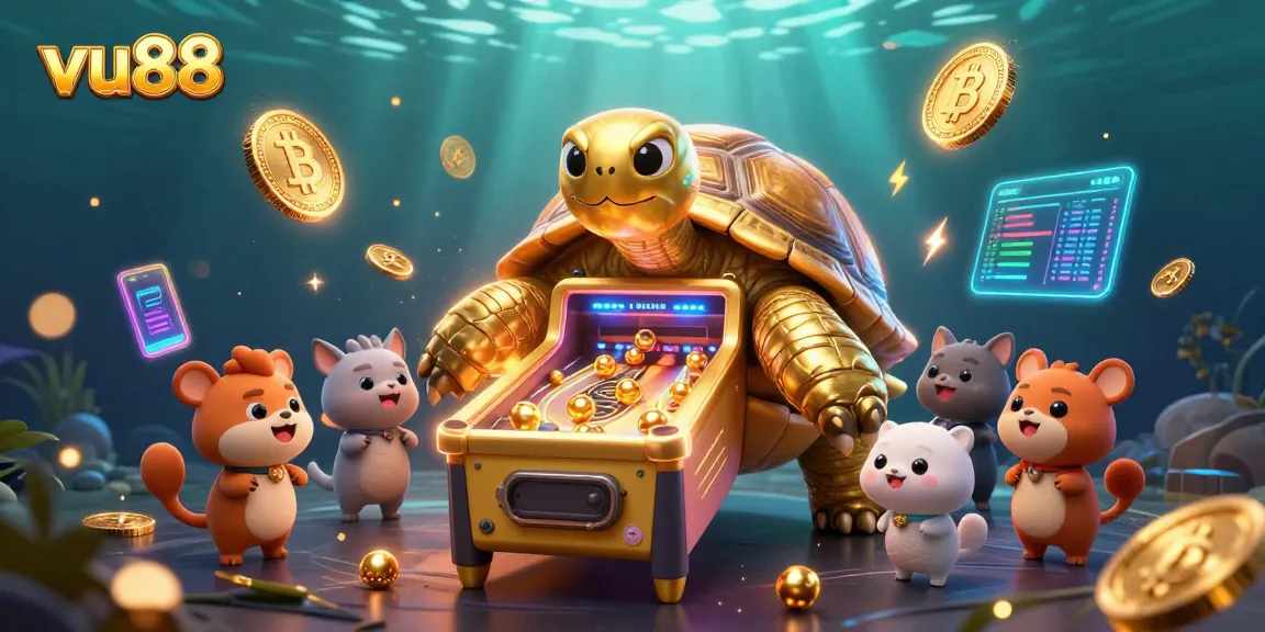 Experience thrilling games at vu88 with vibrant 3D elements showcasing casino excitement.