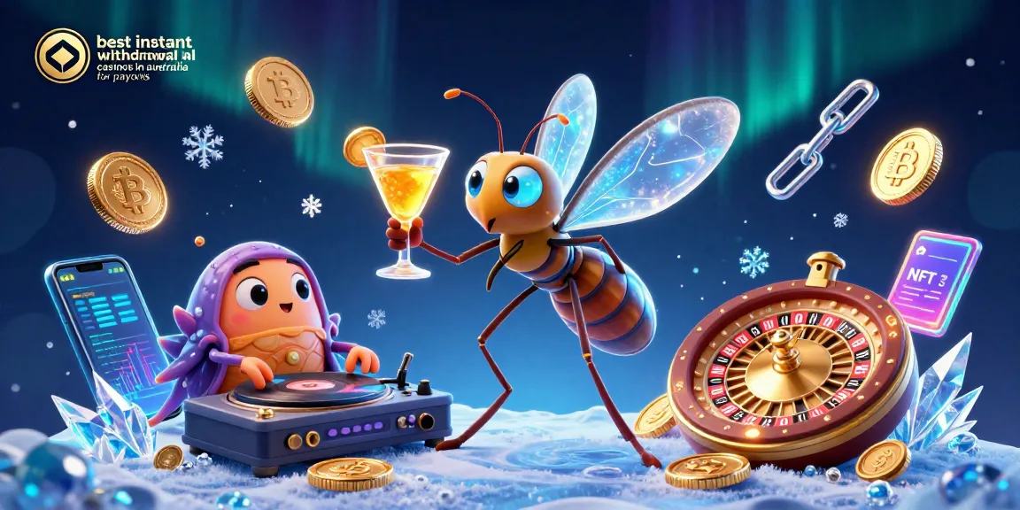 Engage with the best instant withdrawal casinos in Australia for payouts in this vibrant 3D illustration.