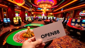 Engaged players enjoying thrilling games at OPEN88's vibrant casino section.