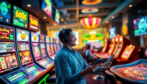 Experience the excitement of LUCKY8 online gaming with vibrant casino visuals.