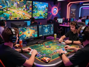 Players enjoying rik vip online card games with vibrant graphics and engaging atmosphere.