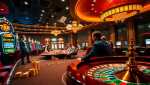 Players enjoying high-stakes action at 789f's luxurious casino table