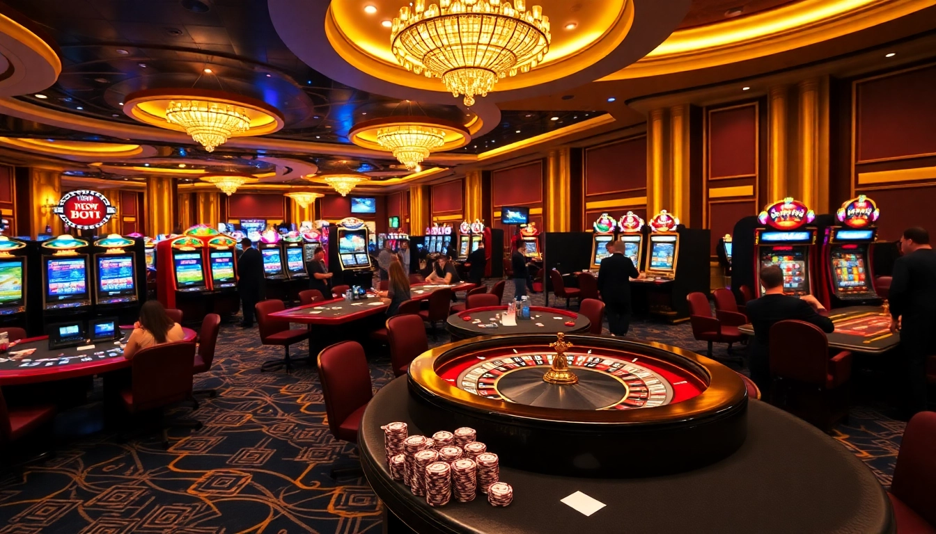 Players enjoying games at thabet.com casino with vibrant tables and exciting betting action.