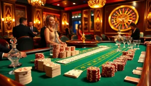Baccarat game experience at XX88, showcasing vibrant playing cards and luxurious casino elements.