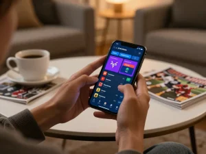Bet on mm88 with sleek mobile interface during a cozy night in