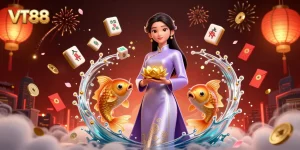 VT88 showcases exhilarating gameplay with vibrant slots and elegant characters in a stunning casino scene.