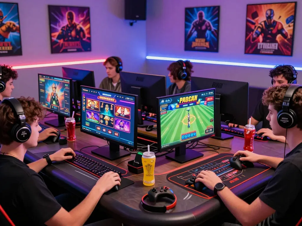 Exciting online gaming experience at 789P with players enjoying various games and a vibrant atmosphere.