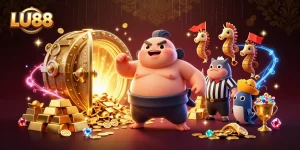 Engage with LU88's vibrant underwater casino scene showcasing excitement and rich rewards.
