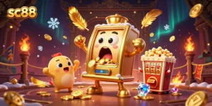 Play and win big with sc88 golden slot machines celebrating jackpots, vibrant casino theme.