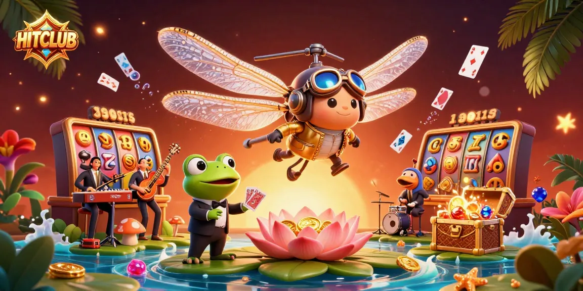 Experience HITCLUB with a vibrant 3D casino scene featuring dynamic characters and engaging elements.