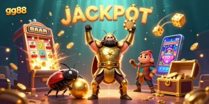 Celebrate your wins at gg88 with this vibrant 3D casino illustration featuring an exciting jackpot!