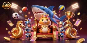 Experience thrilling action at lu88 with a golden hamster king, seahorse guards, and dynamic sports elements.