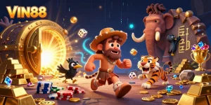 VIN88 transports players into a dynamic prehistoric casino experience filled with treasures and excitement.
