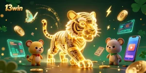 Experience thrilling gaming action with 13win in this vibrant digital casino scene filled with energy.