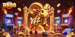 Experience thrilling victories at RR88 with an epic golden ram charging through a virtual casino.
