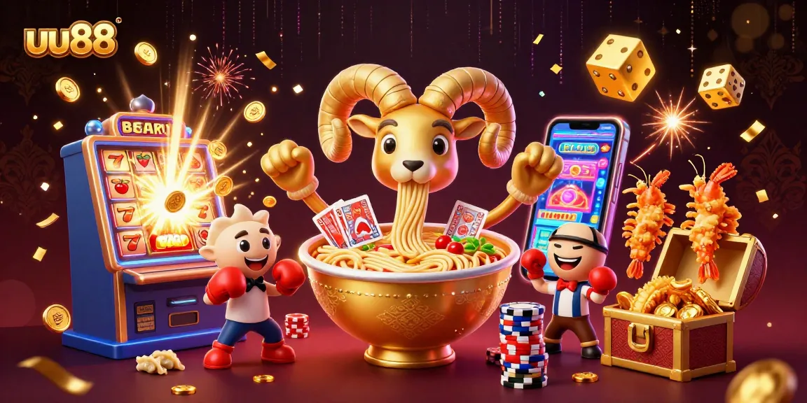 Join the excitement at uu88 with a vibrant 3D casino scene featuring dynamic characters and game elements.