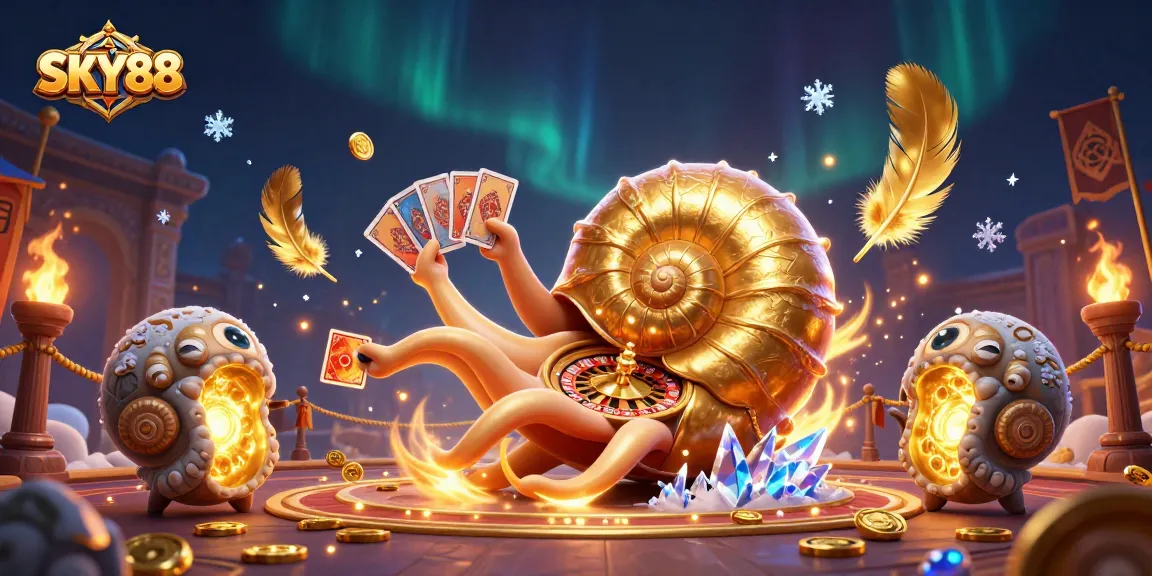 Experience thrilling gaming at SKY88 with vibrant casino characters and dynamic action.
