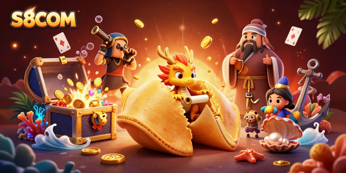 Experience thrilling wins with S8COM's dynamic and colorful casino adventure illustration