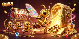 Engage with gg88's vibrant gambling scene featuring golden samurai hornet and treasure elements.