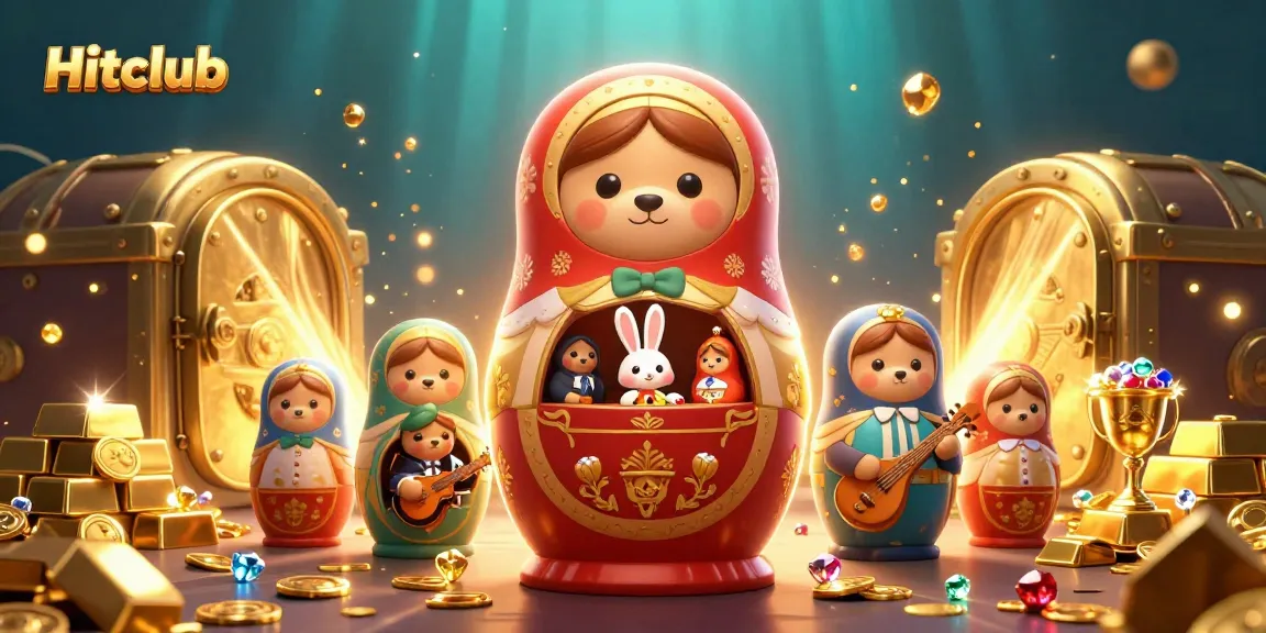 Hitclub's lively scene showcases a cartoon bear and dealers, embodied in a vibrant casino atmosphere.